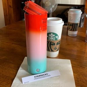 Starbucks Pink Stripe tumbler